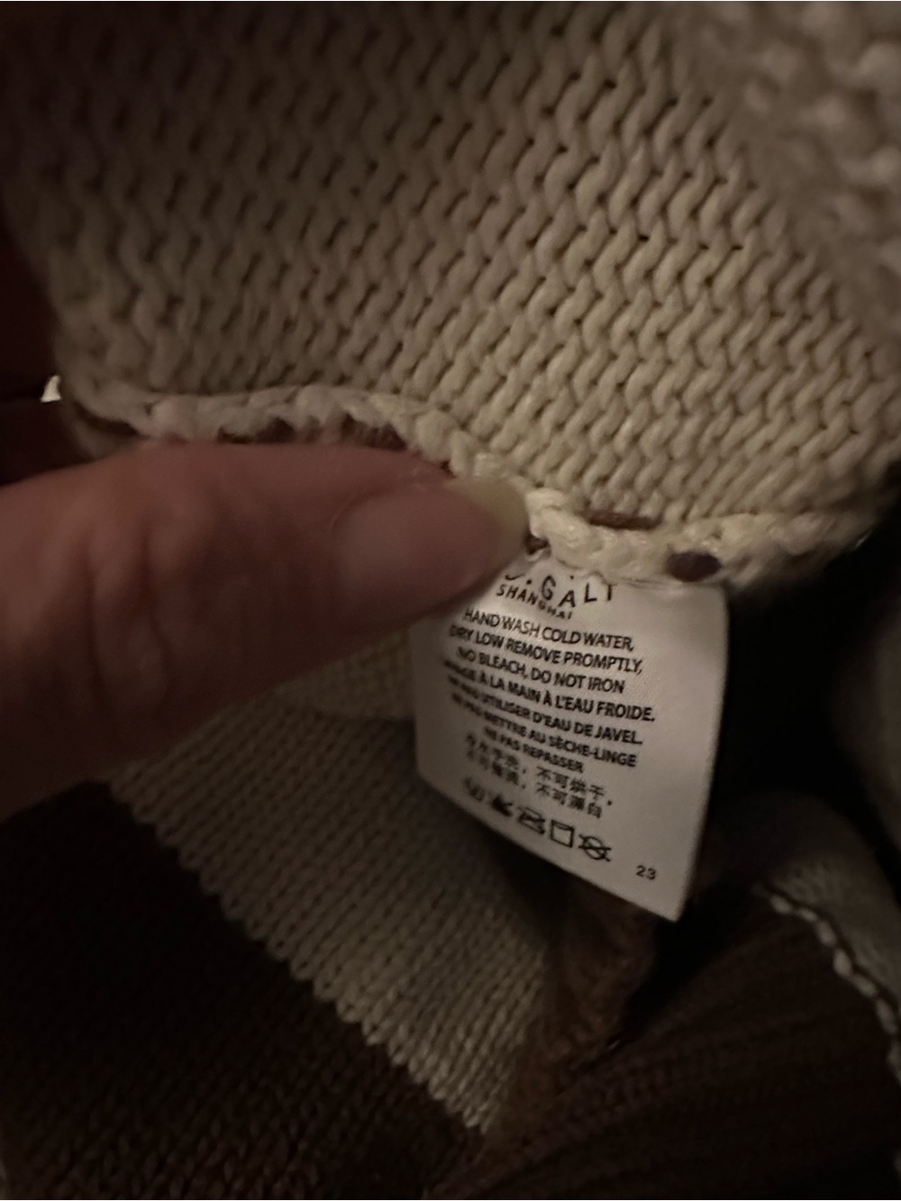 Brandy Melville John Galt Brianna Brown and Cream Striped Crewneck Sweater - Picture 10 of 10